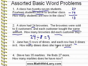 Video for Lesson 18: Assorted Basic Word Problems