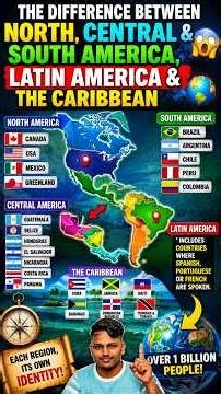 The Difference Between North, Central & South America, Latin America & the Caribbean 🤯🌎