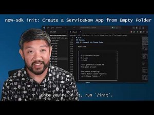 now-sdk init: Create a ServiceNow App from Empty Folder