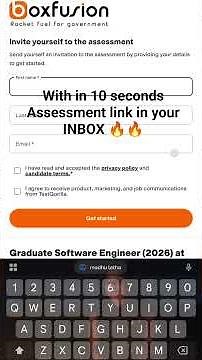 Get Link in 10 sec | BOXFUSION Apply nd get link with in 10secs.... 🔥🔥🔥| ASSESSMENT INVITE OUT NOW!