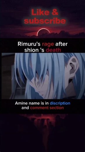 Rimuru's rage after shion's death|#thattimeigotreincarnatedasaslime #anime #shorts