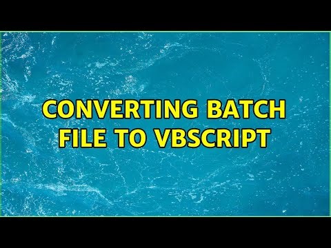 Converting batch file to Vbscript