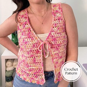Crochet Vest Pattern | Summer Treat Vest | Made to Measure | Confident Beginner Friendly | Digital Download - Etsy