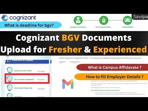 Cognizant BGV document upload process for freshers and experienced