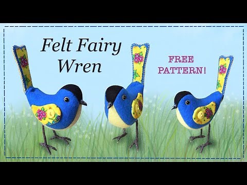 Felt Bird || Patchwork Bird || FREE PATTERN || Full Tutorial with Lisa Pay