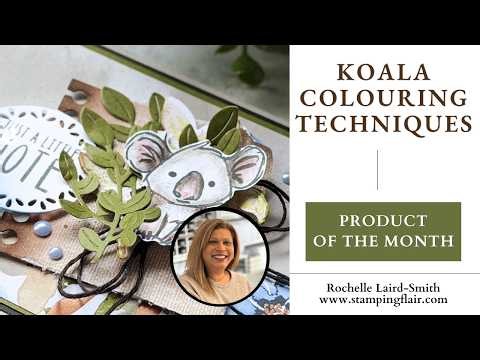 Wild Bunch Stamp Set Card Tutorial - Colouring a Koala with Watercolour Pencils