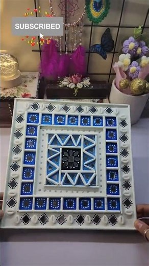 Evil Eye Lippan Art from Waste Paper 🧿♻️No mud. Just old paper.Budget-friendly#viral #shorts #art