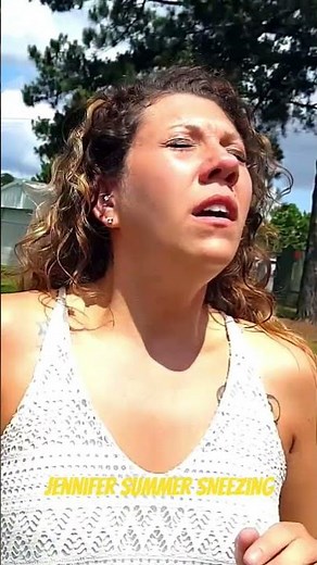 Jennifer has some of the most amazing Sneezes! Combination of Natural Allergies and Sneezing Powder