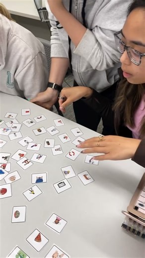 TELL US! with AAC Lab on Instagram: "Have you ever taken a look at the pictures that represent core words on an AAC system? Some clearly represent the word it’s trying to depict, while others lack clarity or even connection to its target printed word. Graduate students in our Augmentative and Alternative Communication course were challenged to recreate five target sentences using only pictures symbols without a written word pairing. It required prerequisite understanding of sign language, famili