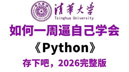 【全948集】2026年B站最全Python全套教程（包含爬虫 数据分析），一周从入门到精通Python，学完即可就业！看完这一套Python教程就够了！
