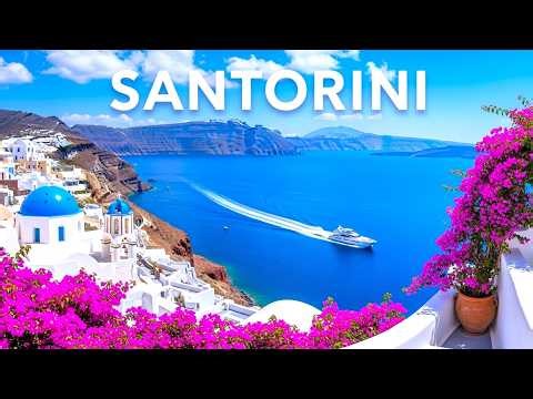 SANTORINI - Azure Skies & Golden Tides 🌊 Tropical Deep House Aerial Escape 4K