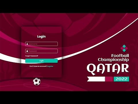 How to Make Login Form in HTML and CSS | Fifa World Cup Qatar 2022 ‪@codehal‬
