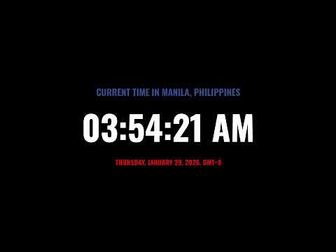 🔴 LIVE | Clock / Local time in manila philippines / what time is it now