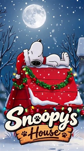 Cozy Snoopy Christmas Eve Vibes 🎄❄️ #Shorts