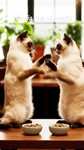 ￼￼ the boxing match between two ￼cats