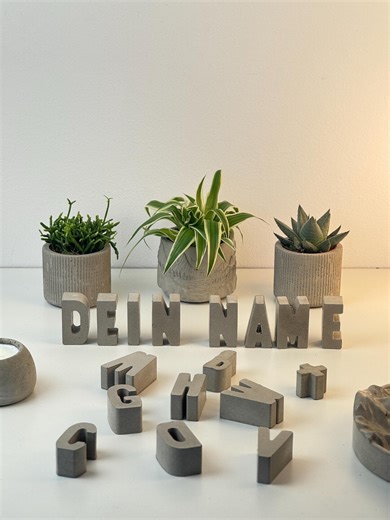 Concrete Letters With Custom Text - Etsy