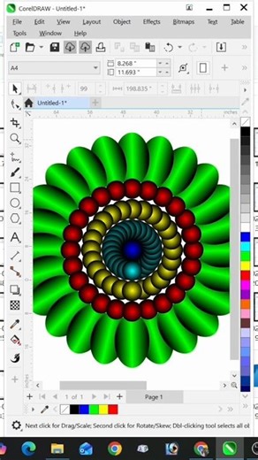 #56 | Tutorial Design in coreldraw #graphicdesigner #graphicarts #digitalart #flowerdesign #logo