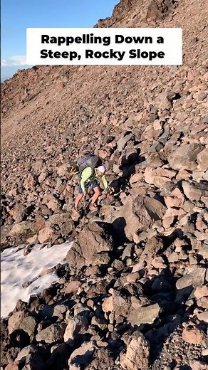 Epic Rappelling Adventure Down Steep Rocky Slope!