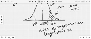question 6 the lengths of pregnancies in a small rural village are normally distributed with mean of 269 days and a standard deviation of 14 days in what range would you expect to find the m 98379