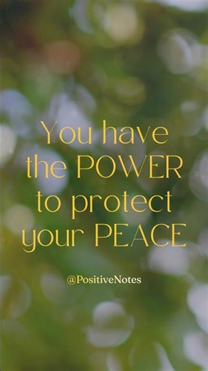 You have power to protect your peace.