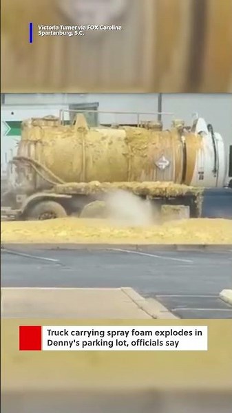 Video shows truck carrying highly reactive chemicals exploding in Denny’s parking lot