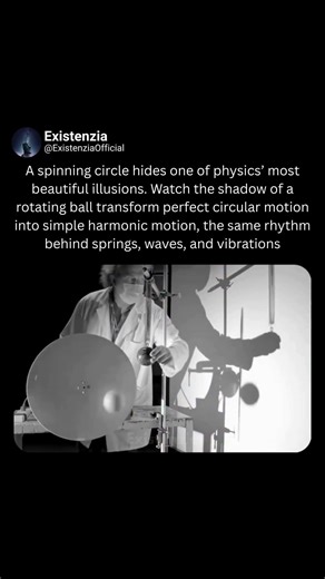 Shadow Turns Circular Motion Into Simple Harmonic Motion