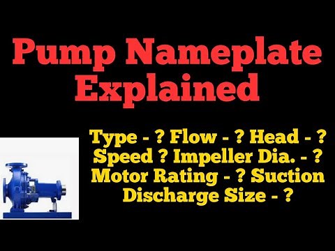 Pump Nameplate Details | Centrifugal Pump Nameplate Details Explained ‪@MechanicalGyaan‬