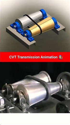 CVT transmission animation 👩‍🔧 #animation #3d #engineering #mechanical #cad 🔥