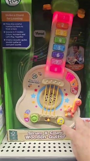 Strum and Count wooden guitar #leapfrog #musicalstyles #adorable #ytshorts