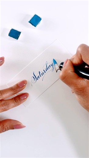 Writing “Saturday” in pointed pen calligraphy #calligraphy #lettering #trendingshorts