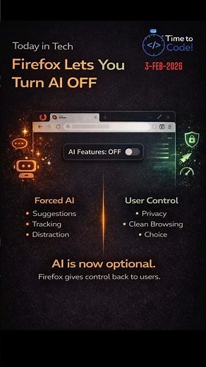 Turn AI OFF - Firefox browser #ai #coding #programming #browsefeatures #privacy