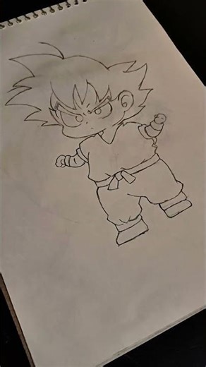 Made Goku CUTE?! 😳💛 | Anime Art Transformation ✏️ #shorts