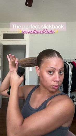 Detailed Slickback Ponytail Tutorial for Natural Hair