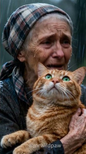 Granny & Kitten Build Tree House But Tornado Destroys It 🌪 #shorts #cat