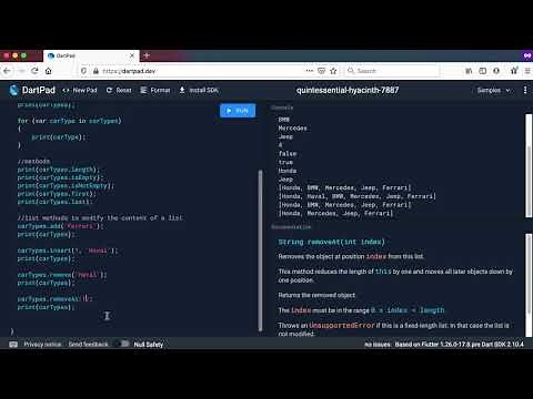 Dart Collections - Lists
