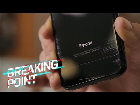 Jet Black iPhone 7 scratch test