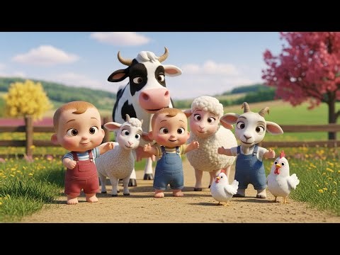 Moo Moo Cow at the Farm | Fun Farm Animal Song for Kids | Nursery Rhymes & Kids Songs