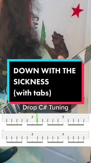 Down with the Sickness Guitar Tutorial by Disturbed Tabs