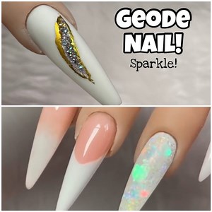 167K views · 1.5K reactions | From the blingline geode nail design to a simple stiletto set  | MetDaan Nails | Facebook