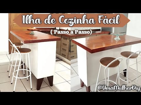 como fazer ilha de cozinha -ilha de fácil diy- faça vc mesmo sua ilha de cozinha, estilo americana