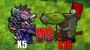 5株究极融合植物 VS 15只伽农炮僵尸 谁能获胜呢？_哔哩哔哩bilibili_植物大战僵尸