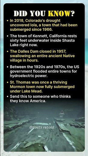 The US Drowned Its Own Towns Nobody Talks About It