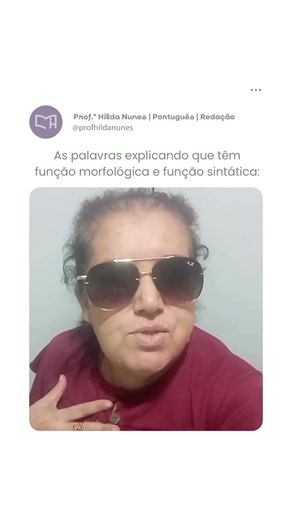 Função morfológica X Função sintática