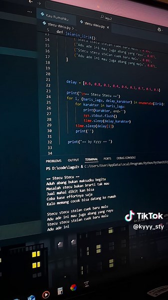 Stecu stecu #stecu #coding #pyton #masukberanda #kyyy