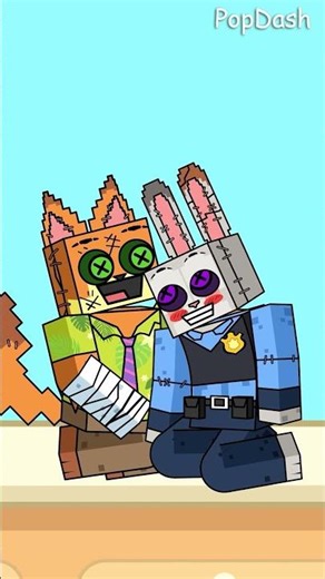 Nick x Judy True Love (Sad Story)...When True Love Fell Apart #minecraft #shorts