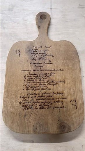 Engraving a Custom Handwritten Recipe on Cutting board! #xtool #laserengraving #lasermachine