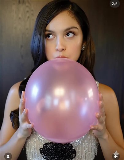 @Olivia Rodrigo blowing up a balloon till it pops