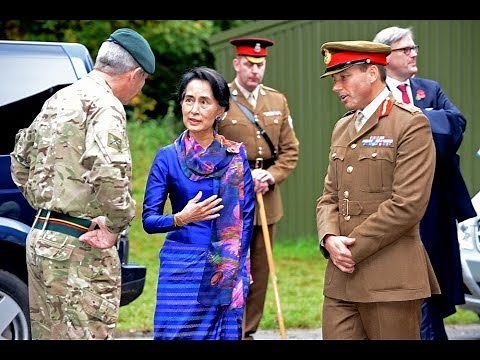 Aung San Suu Kyi Visits Sandhurst | Forces TV