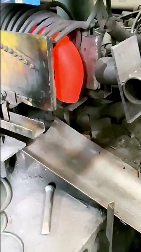 The forging process of the flange