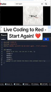 Live Coding to Red - Start Again!#fypシ #coding #programming #nostalgia #red